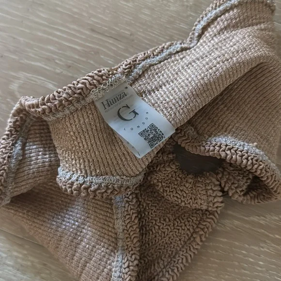 Hunza G Women's Gloria Bikini in Metallic Cocoa - Picture 8 of 8